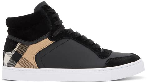 burberry black house check reeth high-top sneakers|Burberry Limited.